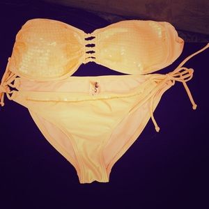 Never worn bikini with sequins detailing